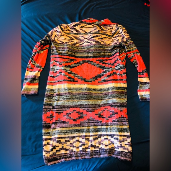 WETSEAL HOODED LONG CARDIGAN SWEATER - Picture 6 of 6